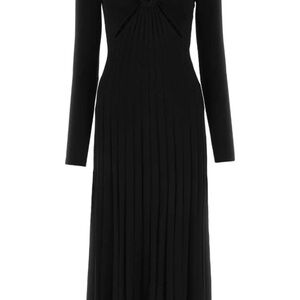 KORS Michael Kors Black Long Sleeve Sweetheart Dress